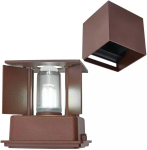 Another product led line lite  Sieninis lauko sviestuvas CUBE G9 IP65  reguluojamo izglitibas kampo  corten spalvos 221079 (5905378221079)