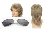 M&auml;nguala | PC | Konsoolid | Tarvikud // M&auml;nguasjad ja m&auml;ngud lastele // BQ3H Peruka męska blond disco retro + okulary