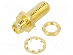 Coupler | SMA female,both sides | straight | 50&Omega; | teflon