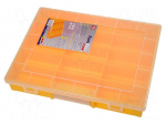 Container: compartment box | 370x295x58mm | yellow | polypropylene