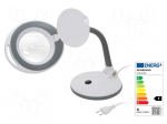 Desktop magnifier with backlight | Mag: 12dpt,3dpt | 6W | 570lm