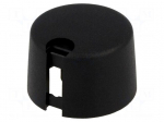 Knob | with pointer | plastic | &Oslash;shaft: 6mm | &Oslash;24x16mm | black | push-in