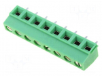 PCB terminal block | angled 90&deg; | 5.08mm | ways: 8 | on PCBs | terminal