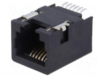 Socket | RJ11 | PIN: 6 | Cat: 3 | unshielded,low profile | gold-plated