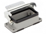Enclosure: for HDC connectors | size 10B | with latch | straight