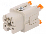 Connector: HDC | female | CKSH | PIN: 5 | 4+PE | size 21.21 | 10A | 400V