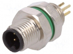 Connector: M5 | socket | male | THT | PIN: 4 | IP67 | 60V | 1A