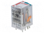 Relay: electromagnetic | 4PDT | Ucoil: 12VDC | 6A/250VAC | 6A/24VDC