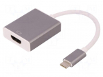Adapter | USB 3.1 | HDMI socket,USB C plug | 182mm