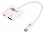 Adapter | USB 3.0 | HDMI socket,USB C Power Delivery,USB C plug