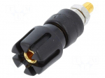 Socket | 4mm banana | 30A | 60VDC | 48mm | black | gold-plated | -20&divide;80&deg;C
