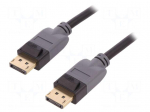 Cable | DisplayPort 1.3 | DisplayPort plug,both sides | 2m | black