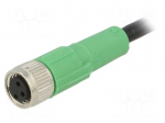 Connection lead | M8 | PIN: 3 | straight | 3m | plug | 250VAC | 4A | -25&divide;90&deg;C