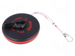 Measuring tape | L: 20m | Width: 15mm | Enclos.mat: ABS