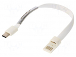 Cable | USB 3.0 | USB A plug,USB C plug | nickel plated | 0.23m