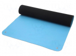 Mat: bench | ESD | blue (bright) | L: 1.2m | Width: 0.6m | Thick: 2mm
