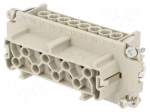 Connector: HDC | contact insert | female | 16A | 660V | PIN: 8 | 8+PE