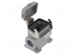 Enclosure for connectors: HDC | size E6 | with latch | aluminium