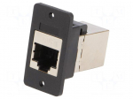 Coupler | Slim | Cat: 6 | shielded | 8p8c | RJ45 socket,both sides | 29mm