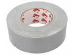Tape: duct | W: 50mm | L: 50m | Thk: 0.26mm | silver | caoutchouc | -20&divide;80&deg;C