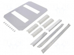 DIN rail frame set with covers