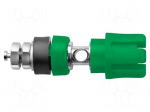 Laboratory connector: 4mm banana | socket | 60VDC | 30A | 50mm | green