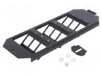 Mounting adapter | Keystone | black | Number of ports: 9