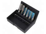 Tools set: taps | plastic box | 6.3mm | 1/4" | ISO2/6H | 6pcs.