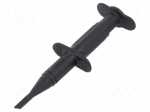 Clip-on probe | hook type | 3A | black | 1kV | 4mm | Overall len: 122mm