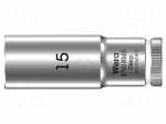 Socket | 6-angles,socket spanner | HEX 15mm | 3/8" | 8790 HMB Deep