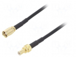 Cable | 5m | SMB male,SMB female | shielded | black | straight