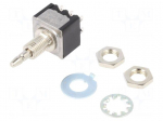 Switch: push-button | Pos: 2 | DPDT | 3A/125VAC | ON-(ON) | Illumin: none