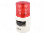 Signaller: lighting-sound | 24VDC | LED | red | IP54 | &Oslash;119x226mm | 105dB