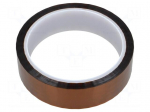Tape: high temperature resistant | Thk: 0.07mm | 50% | amber | W: 25mm