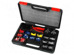 Tools set: for crimping push-on connectors, terminal crimping