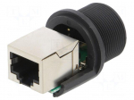 Coupler | coupler | PIN: 8 | Cat: 5e | shielded | plastic | 8p8c | IP67