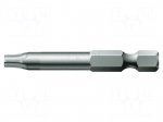 Screwdriver bit | Torx&reg; PLUS | 8IP | 1/4" | Overall len: 50mm