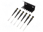 Screwdriver: precision-set | 6-angles socket | ESD | 6pcs.