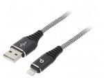 Cable | USB 2.0 | Apple Lightning plug,USB A plug | gold-plated | 2m