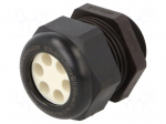 Cable gland | multi-hole | M32 | 1.5 | IP68 | polyamide | black | 6.5mm