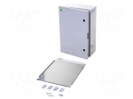 Enclosure: wall mounting | X: 400mm | Y: 600mm | Z: 200mm | ABS | grey