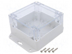Enclosure: multipurpose | X: 105mm | Y: 105mm | Z: 60mm | ZP | ABS | gasket