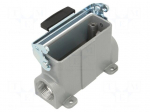 Enclosure for connectors: HDC | feed-through | angled | IP65 | 125&deg;C
