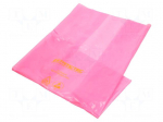 Waste bag | ESD | 25um | 60l | 100pcs | Features: dissipative | pink
