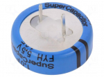 Supercapacitor | THT | 1F | 5.5VDC | -20&divide;80% | &Oslash;28.5x11mm | 20&Omega; | -25&divide;70&deg;C