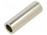 Spacer sleeve | 50mm | cylindrical | brass | nickel | Out.diam: 16mm
