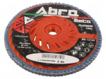 Flap grinding wheels | &Oslash;: 125mm | Granularity: 80 | vented | 22.23mm