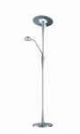 Trio-Lighting Quebec LED  uplighter brushed steel stāvlampa