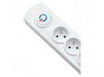 Plug socket strip: protective | Sockets: 8 | 230VAC | 10A | white