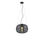 Trio-Lighting Lorena  E27 matt black/chrome glass piekaramā lampa